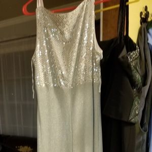 Silver sparkly gown